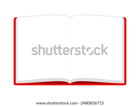 Open book frame illustration (red)