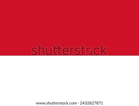 Close-up of red and white national flag of European country of Monaco. Illustration made March 3rd, 2024, Zurich, Switzerland.