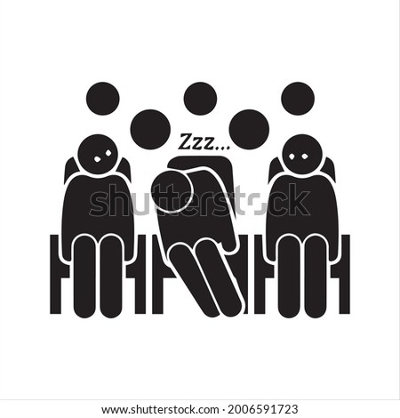 Feeling asleep icon, silhouette of a family icon. Vector and glyph