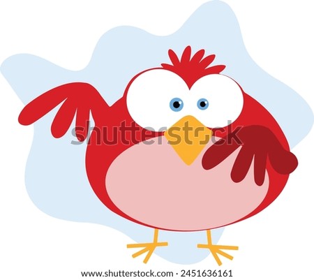 cute little bird character editable vector illustration
