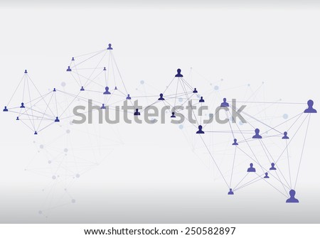 Abstract  futuristic human connections. Vector illustration background