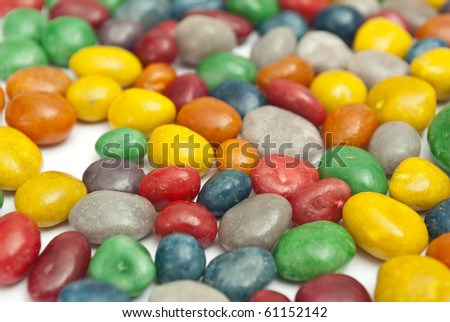 colorful chocolat tabs close-up