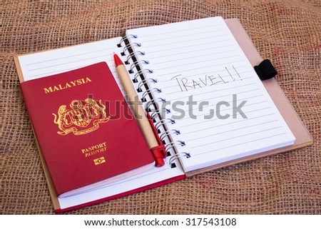 note book with write 