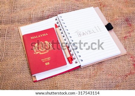 note book with write \