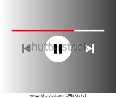 Media player icon set. Set of symbols and multimedia audio, music speaker volume, interface, media player button design. Play, pause, stop, record, forward, backward, previous, next, perfect pixel