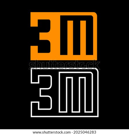 3M initials creative minimalist logo for trademarks and companies