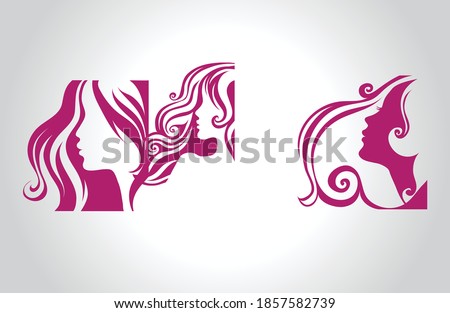 Women and Girls Beauty and Hairstyle Logo Templates