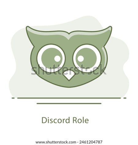 A badge with the Discord logo, symbolizing the hierarchical roles assigned to users within the Discord community platform, used for organization and moderation purposes.