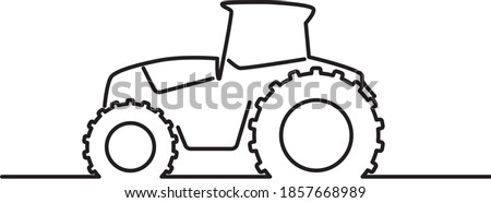 
outline drawing of a tractor CLAAS