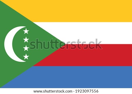 Official current vector flag of the Union of the Comoros