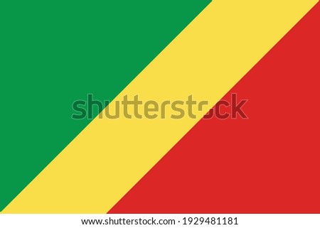 Official current vector flag of the Republic of the Congo