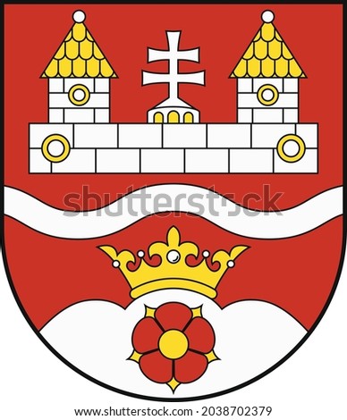 Official administrative coat of arms of the Ružinov borough of the Slovakian capital city of Bratislava, Slovakia