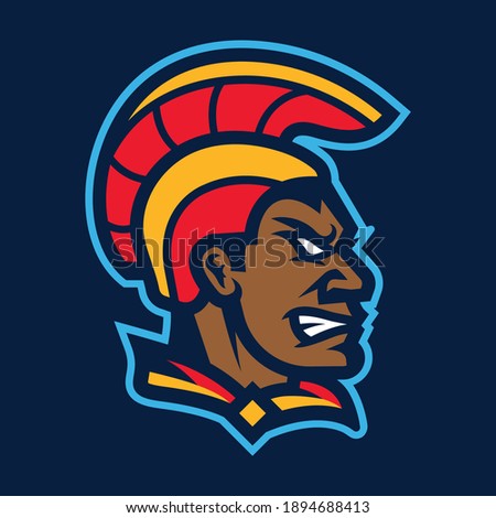 Hawaiian Warrior Sports Vector Mascot Logo Illustration