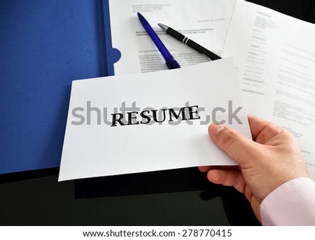 resume / application portfolio - job, economy, business & career