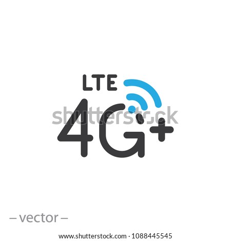 4g Lte icon, line sign - vector illustration eps10