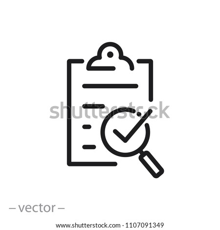 compliance icon, quality check line sign - vector illustration eps10