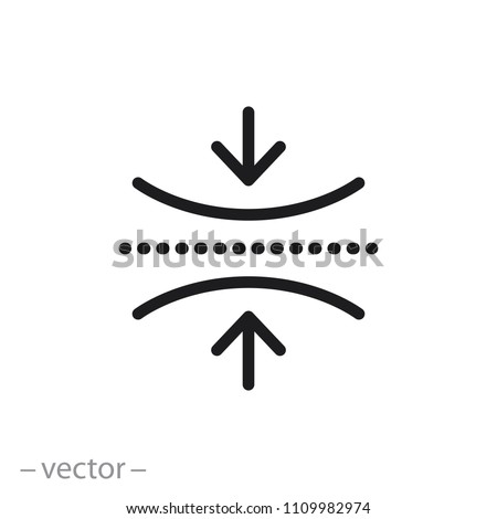 elastic icon, line sign - vector illustration eps10