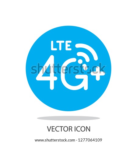 4g Lte icon, line sign - vector illustration eps10