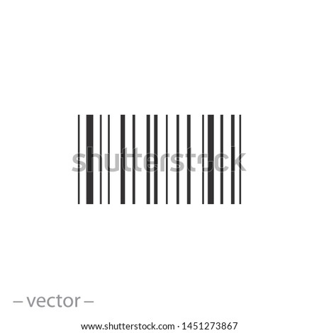 bar code icon, upc scan, thin line symbols for web and mobile phone on white background - editable stroke vector illustration eps10