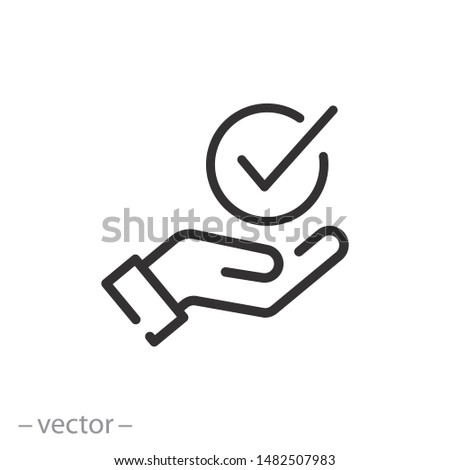 choice value icon, top services, thin line symbol on white background - editable stroke vector illustration eps 10