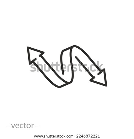 free resize icon, elastic optimal, extra stretch, maximum extending, stretching thin line symbol, vector illustration eps 10