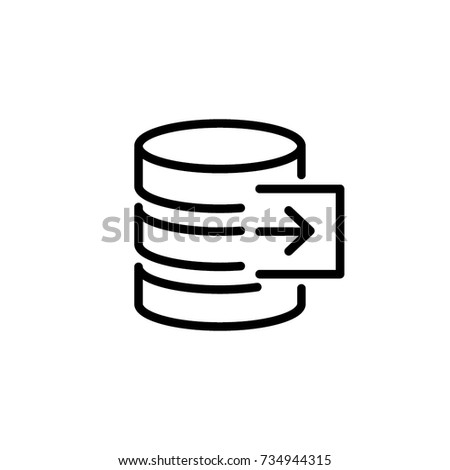Import database icon vector