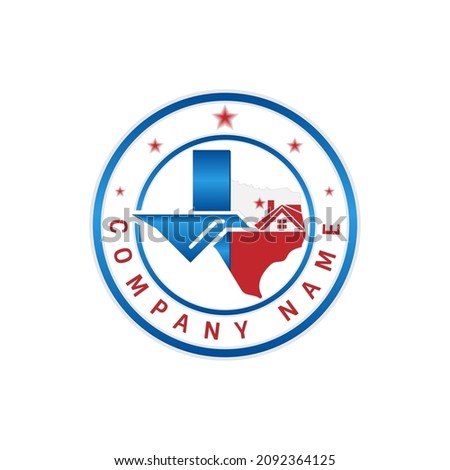 Texas bird Real estate logo design vector