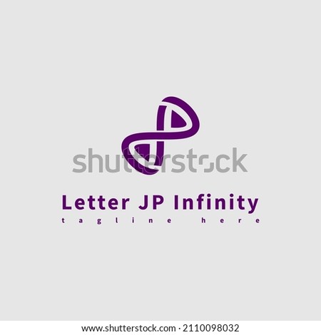 Letter J and P infinite logo design, can be used for any company.