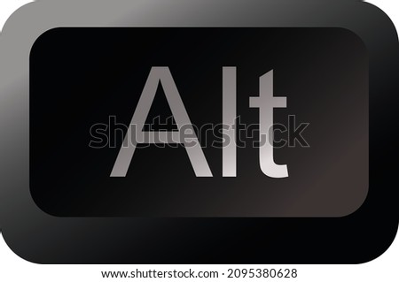 Key Board Alt key  vector and high quality image