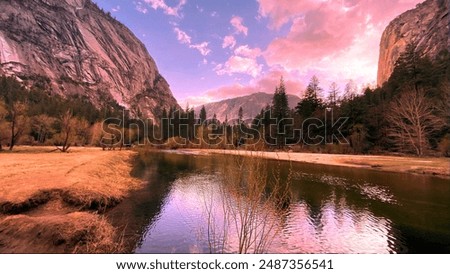 Similar – Foto Bild Wasserfall im Yosemite Nationalpark