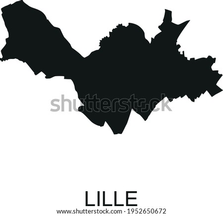 The silhouette of the city Lille