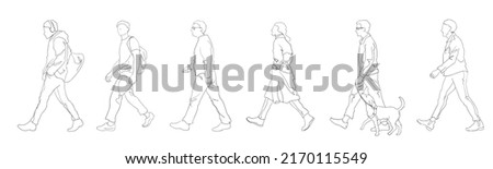 Man Walking Drawing | Free download on ClipArtMag