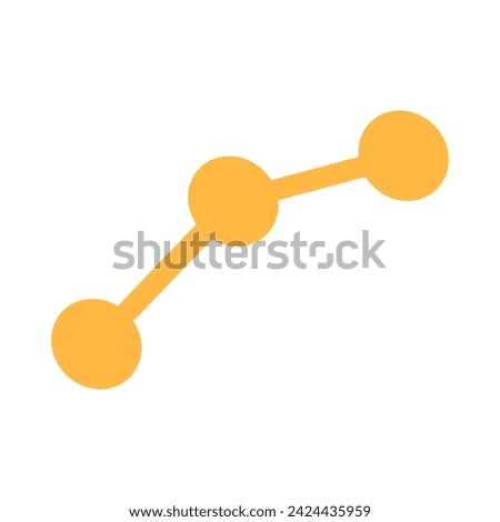 Digital wallet structure of connected elements. Node data model, abstract techno element for modern and retro technological design. Simple color vector pictogram isolated on white background