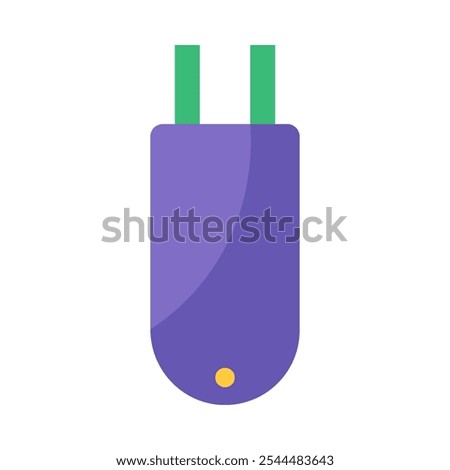 Usb connector. Power socket and charge, abstract techno icon for modern and retro technological design. Simple color vector pictogram isolated on white background