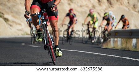 Cycling competition,cyclist athletes riding a race at high speed Imagine de stoc © 