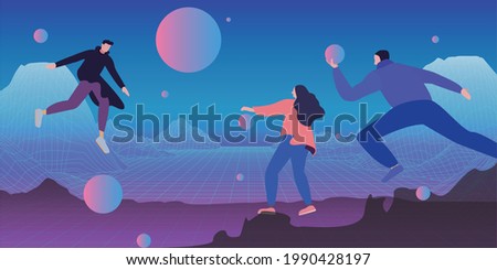 The Metaverse Is Coming soon illustration vector