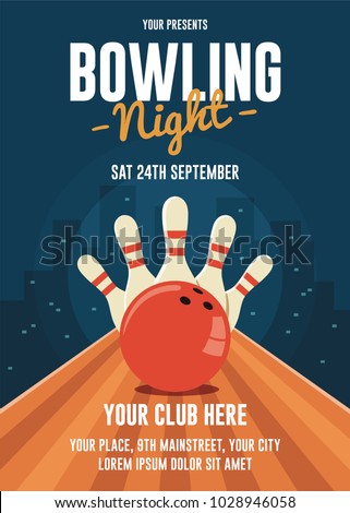 Bowling Night Flyer Template