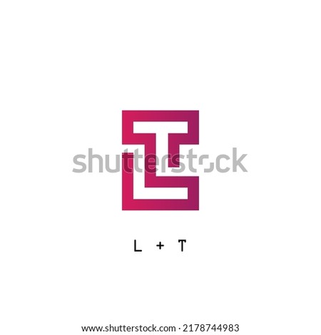 simple L and T logo illustration suitable for brand names and others Stock fotó © 