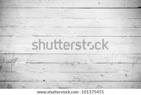 Background of weathered and white painted a wooden plank