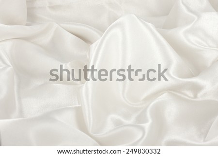 Silk cloth. White. Background, texture.