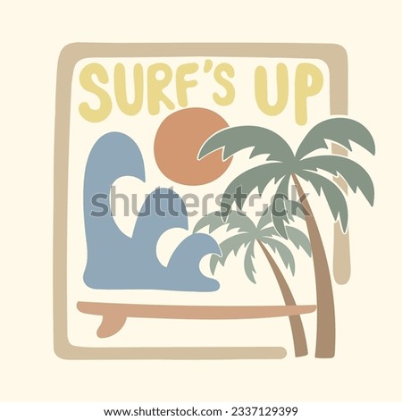 cool modern abstract surf graphic vector illustration