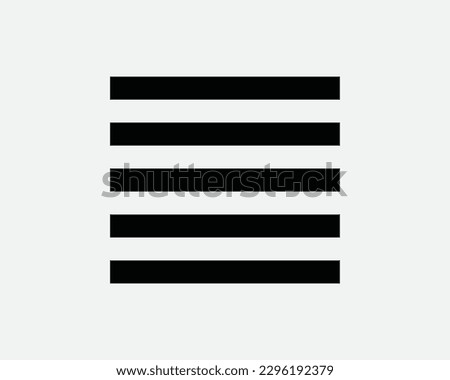 Align Justify Icon. Justified Word Document Text Edit Paragraph Page Alignment Grid Line Navigation Menu Interface Sign Symbol Vector Graphic Clipart