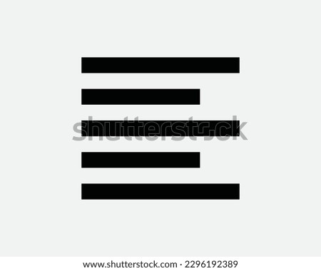 Align Left Icon. Word Document Text Edit Paragraph Page Alignment Grid Line Navigation Menu Interface Sign Symbol Vector Graphic Illustration Clipart