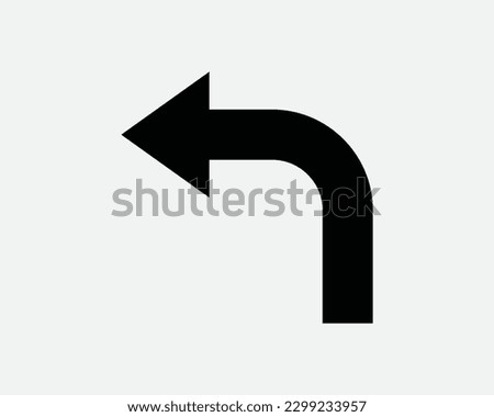 Turn Left Arrow Road Traffic Sign. Point Pointer Direction Navigation Symbol. Street Shape Truning Icon Vector Graphic Illustration Clipart Cricut