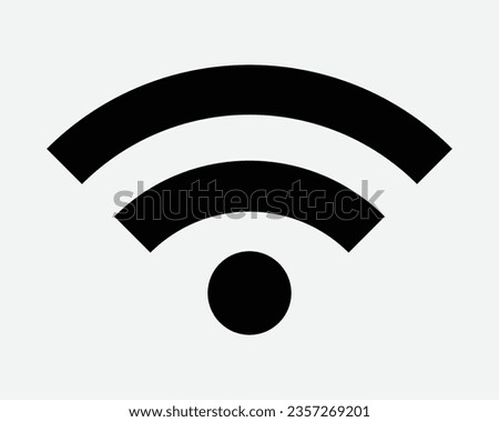 Network Signal Icon Wifi Wi Fi Internet Connection Strength Data Communication Computer Mobile Podcast Digital App Connect Black Symbol Sign Vector