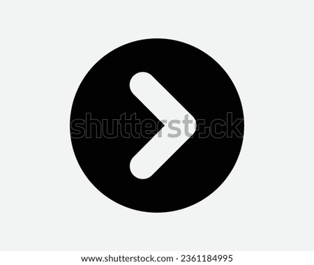 Round Right Arrow Icon Navigation Direction Path Road Traffic Sign East Side Pointer Point Circular Circle Button Next Forward Black Symbol Vector
