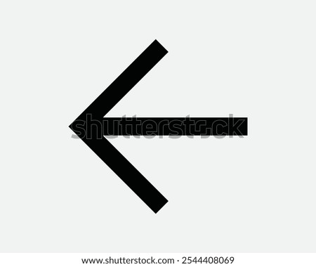 Left Arrow Point Side Beside Pointer Arrowhead Next Back Previous Before Aim Location Navigation There Sign Icon Shape Outline Black White Vector