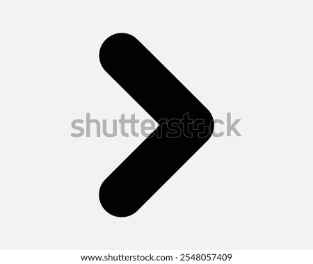 Right Caret Arrowhead Arrow Point Pointing Pointer Side Beside Next Page Swipe Orientation Navigation Icon Sign Shape Line Outline Black White Vector