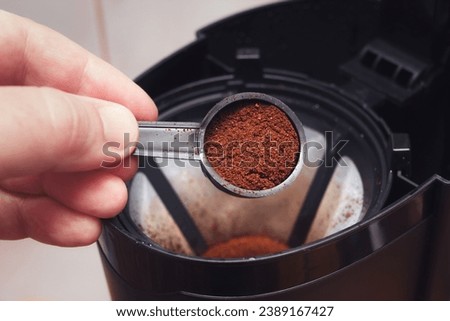 Similar – Image, Stock Photo Filter coffee preparation