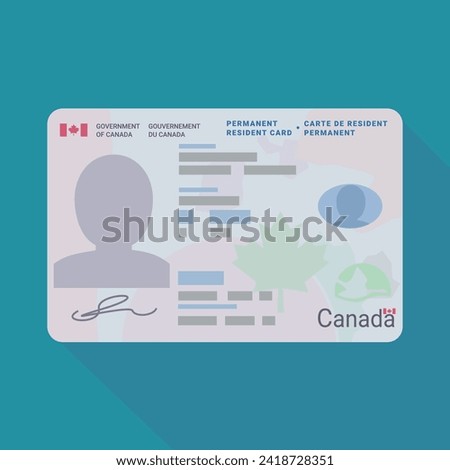 Canadian Permanent Resident Card (flat design)
